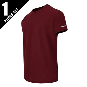 1/2/4Pcs Men's Solid Color Short-sleeved Running Shirt