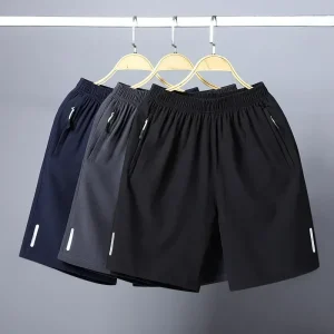 Ice Silk Beach Shorts Men Gym Shorts